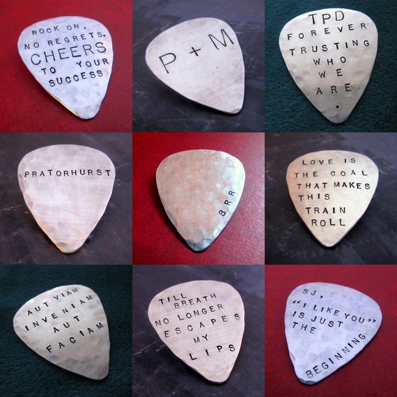 Hand Stamped Guitar Picks